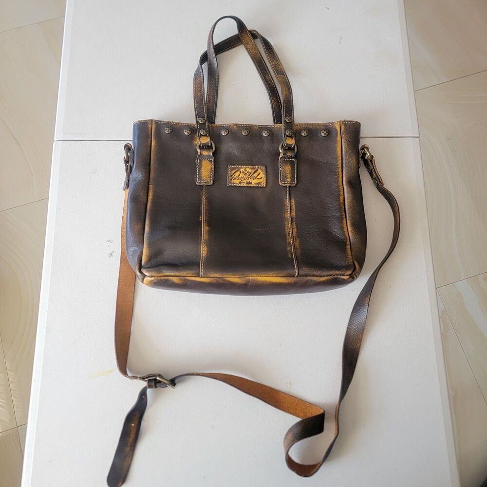 Patricia Nash Tote Bag Brown Italian Leather